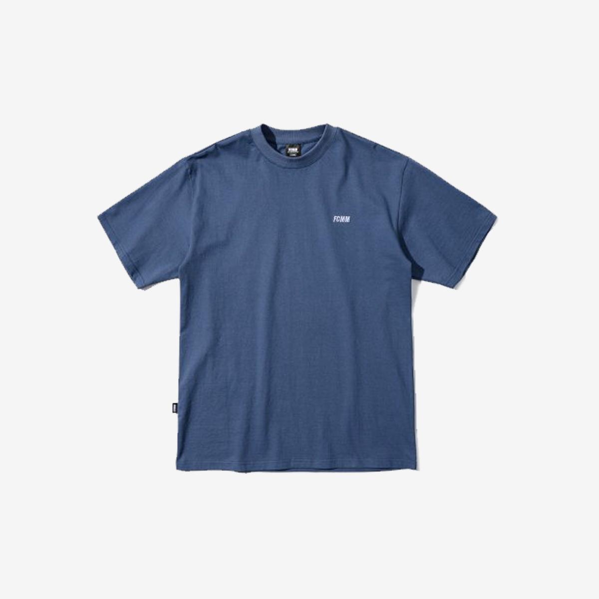 經典素面LOGO T恤（藍灰色）
