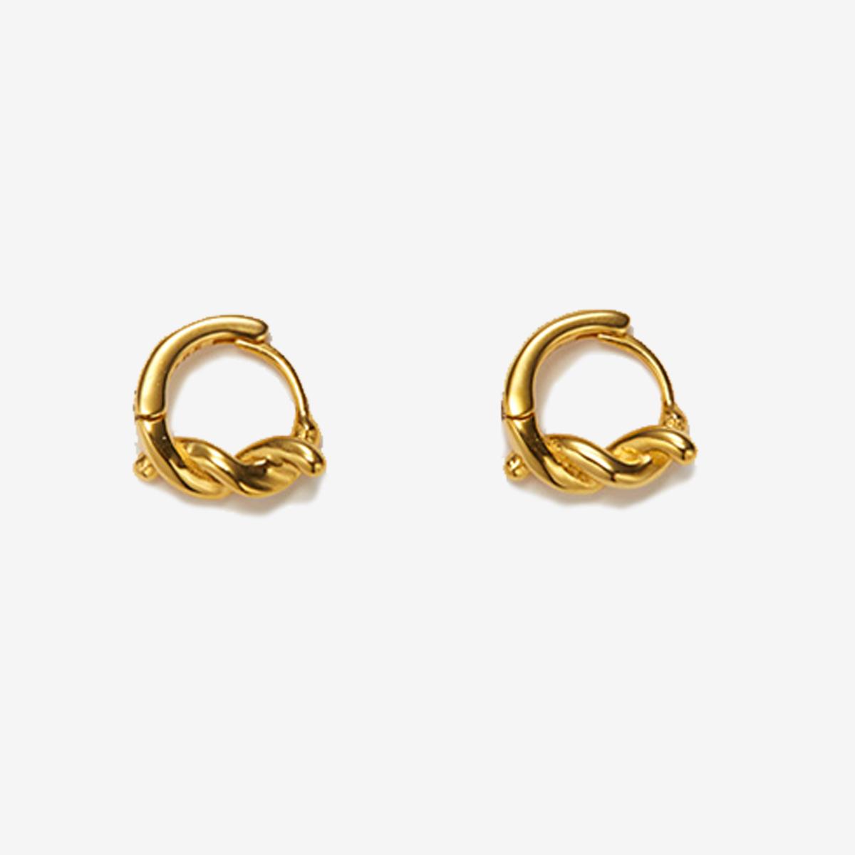 ⟪TWICE 多賢&BLACKPINK JISOO同款⟫Mini Knot耳環（金色）