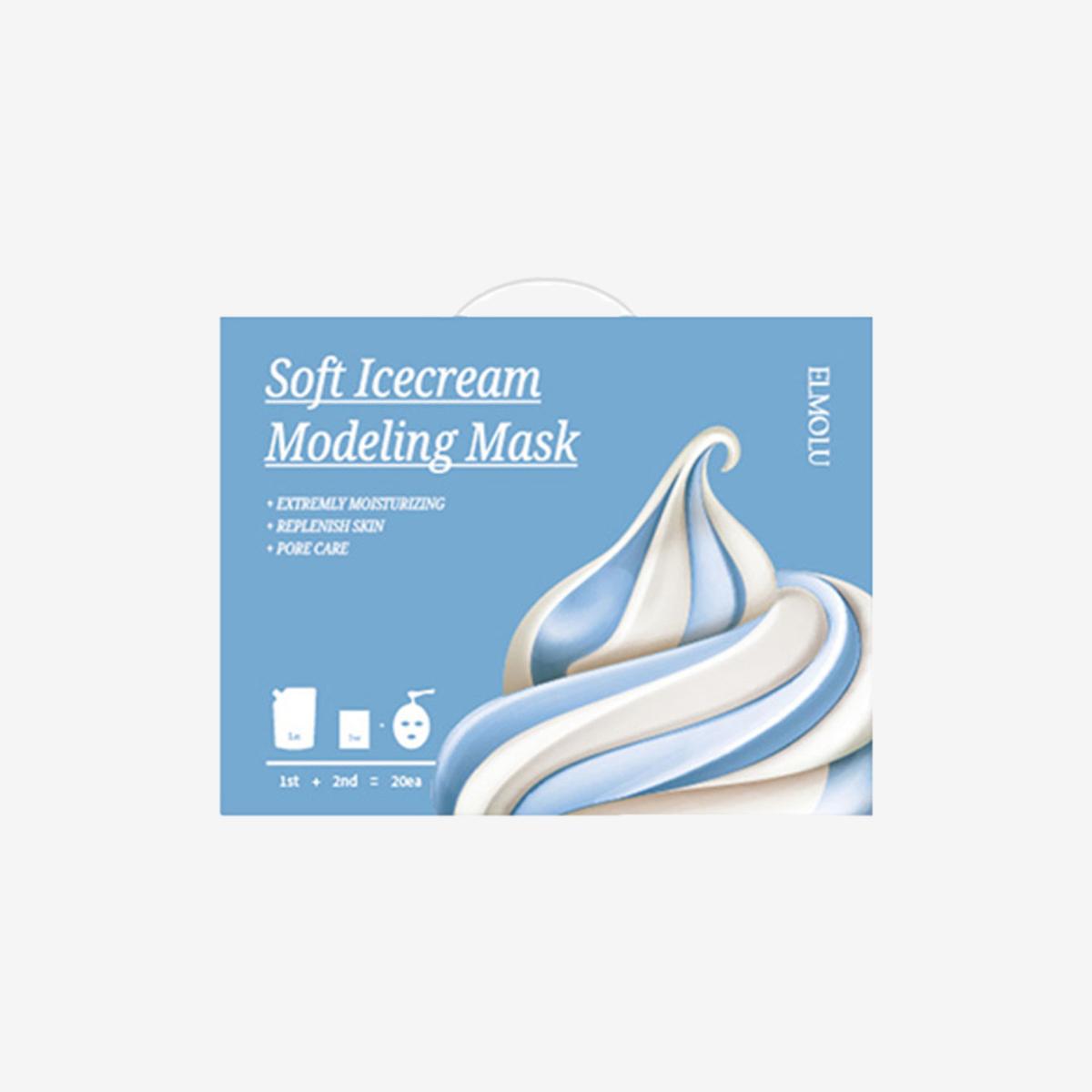 korean brand elmolu Soft Icecream Modeling Mask box