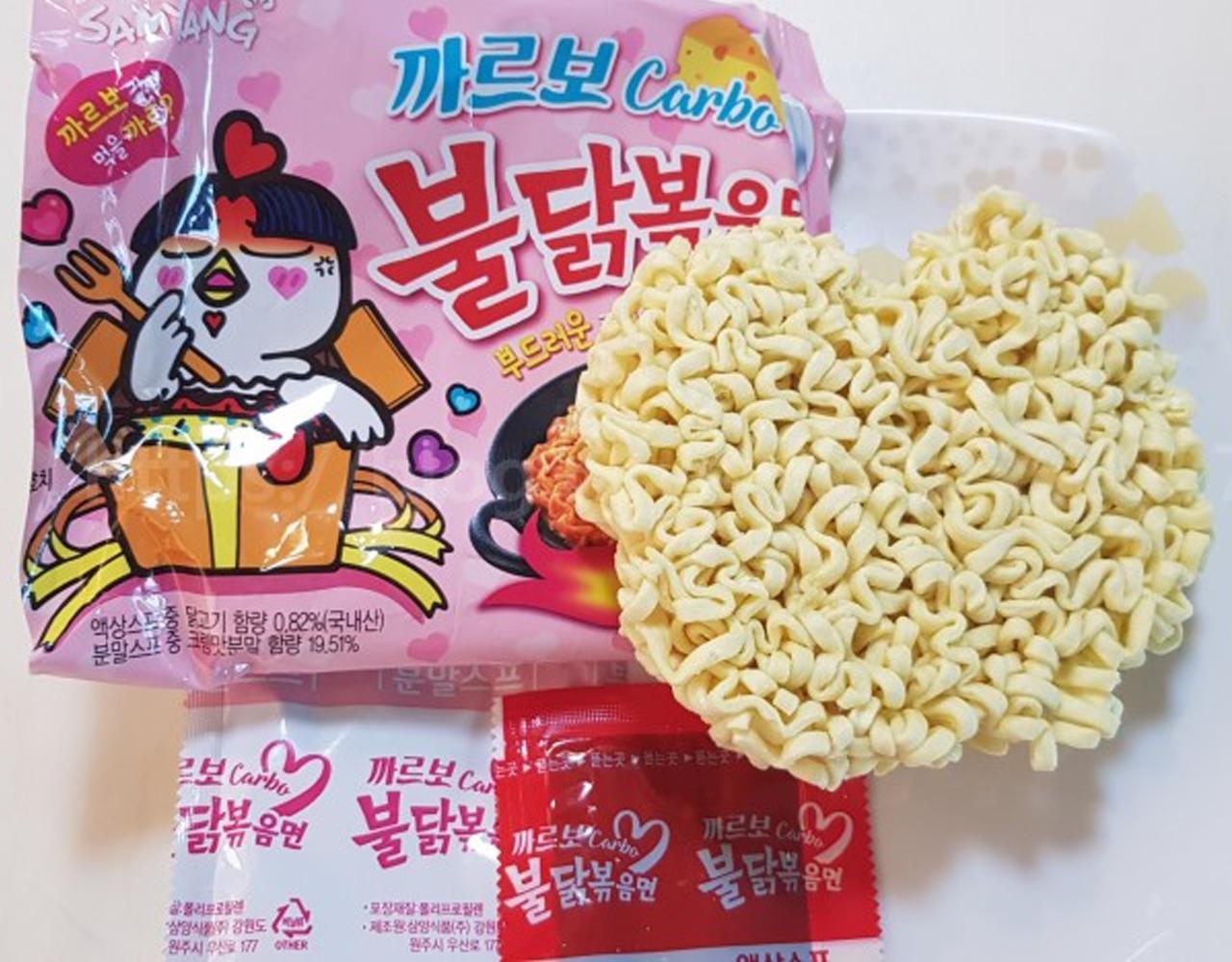 korean brand samyang buldak stirfried noodles cream carbo contents