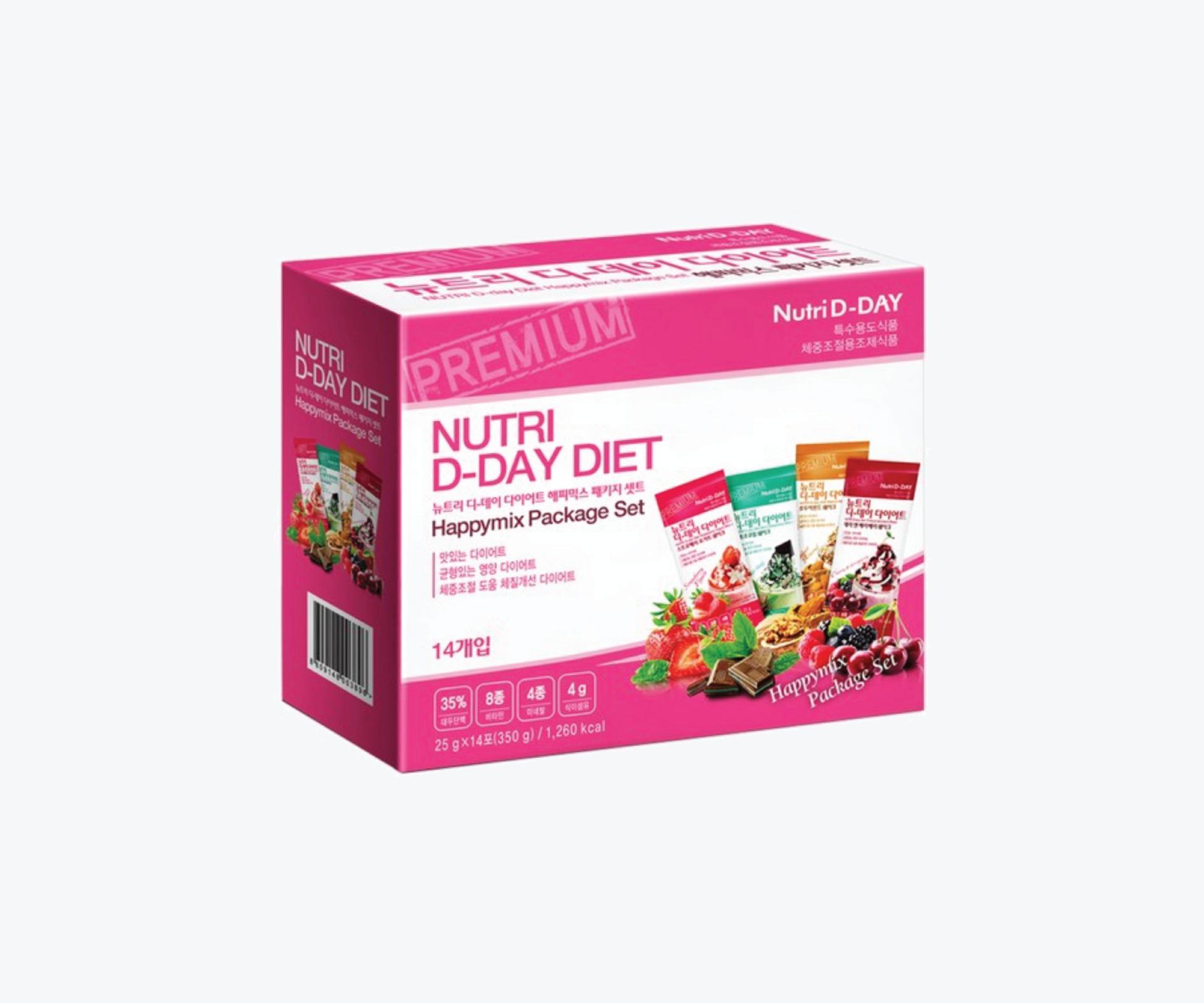korean brand nutri d-day Diet Shake Happy Mix (14pack) box