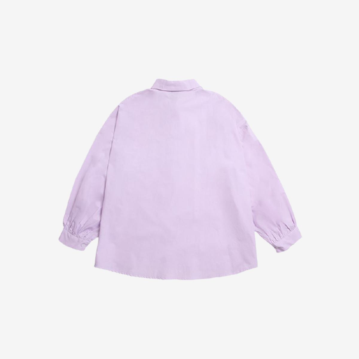 標籤LOGO寬鬆襯衫（紫色）