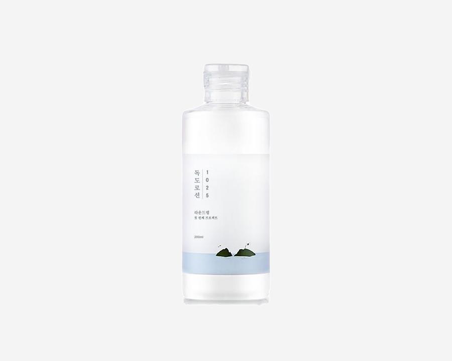 korean brand round lab's dokdo lotion bottle 