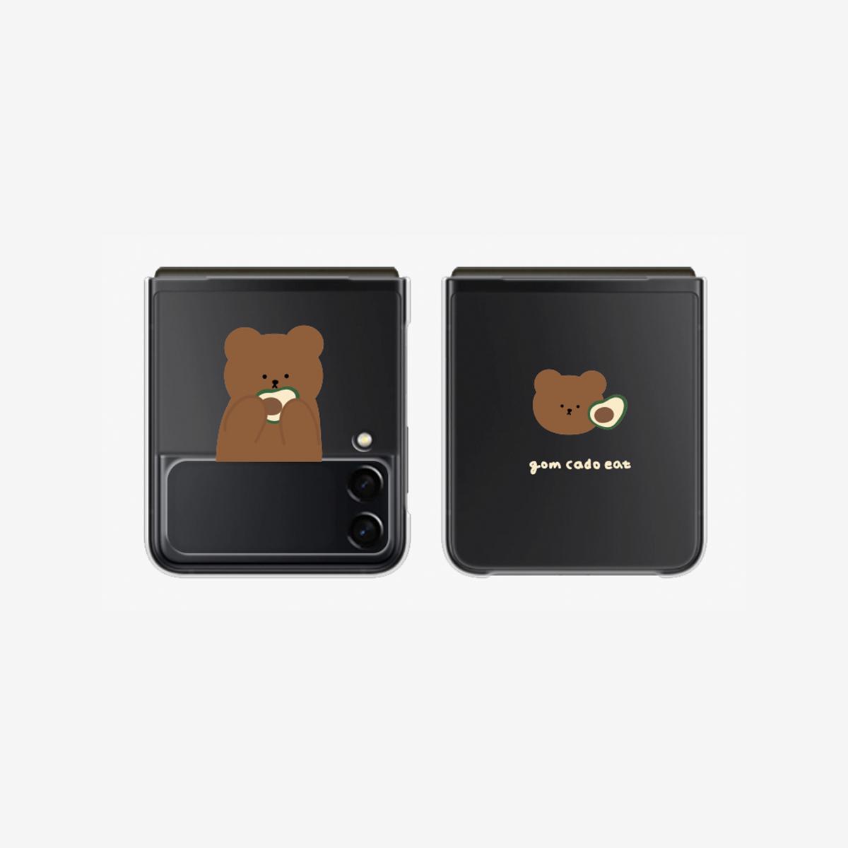 Galaxy Z Flip 3 為食熊與牛油果手機殼