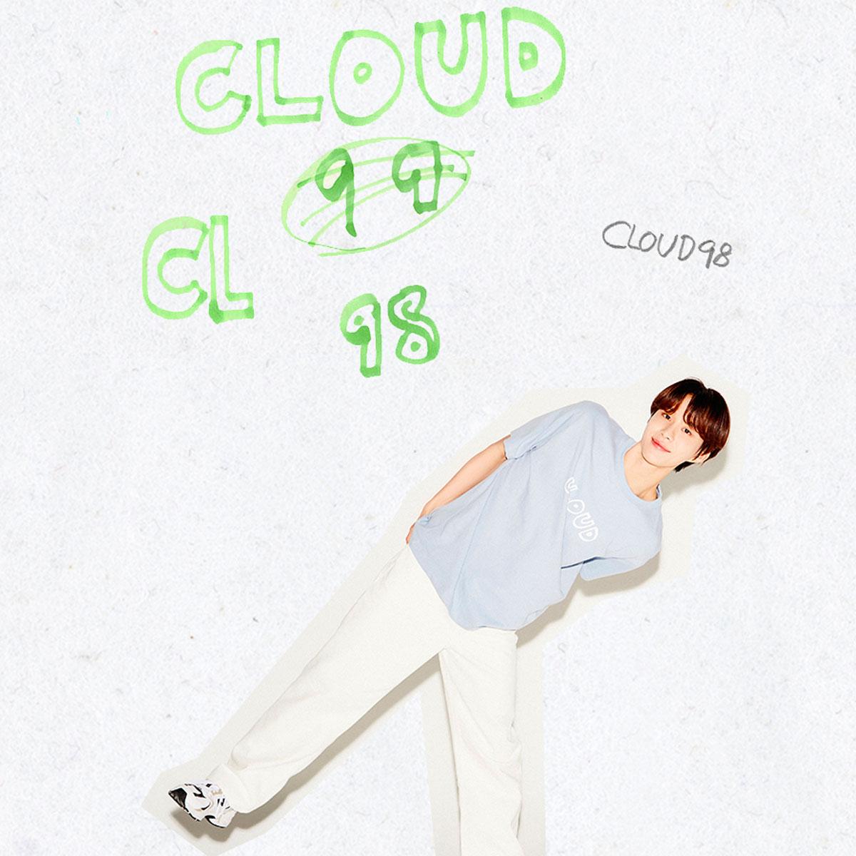 [NCT จองอู] เสื้อยืด Cloud98 Short สี Sky Blue