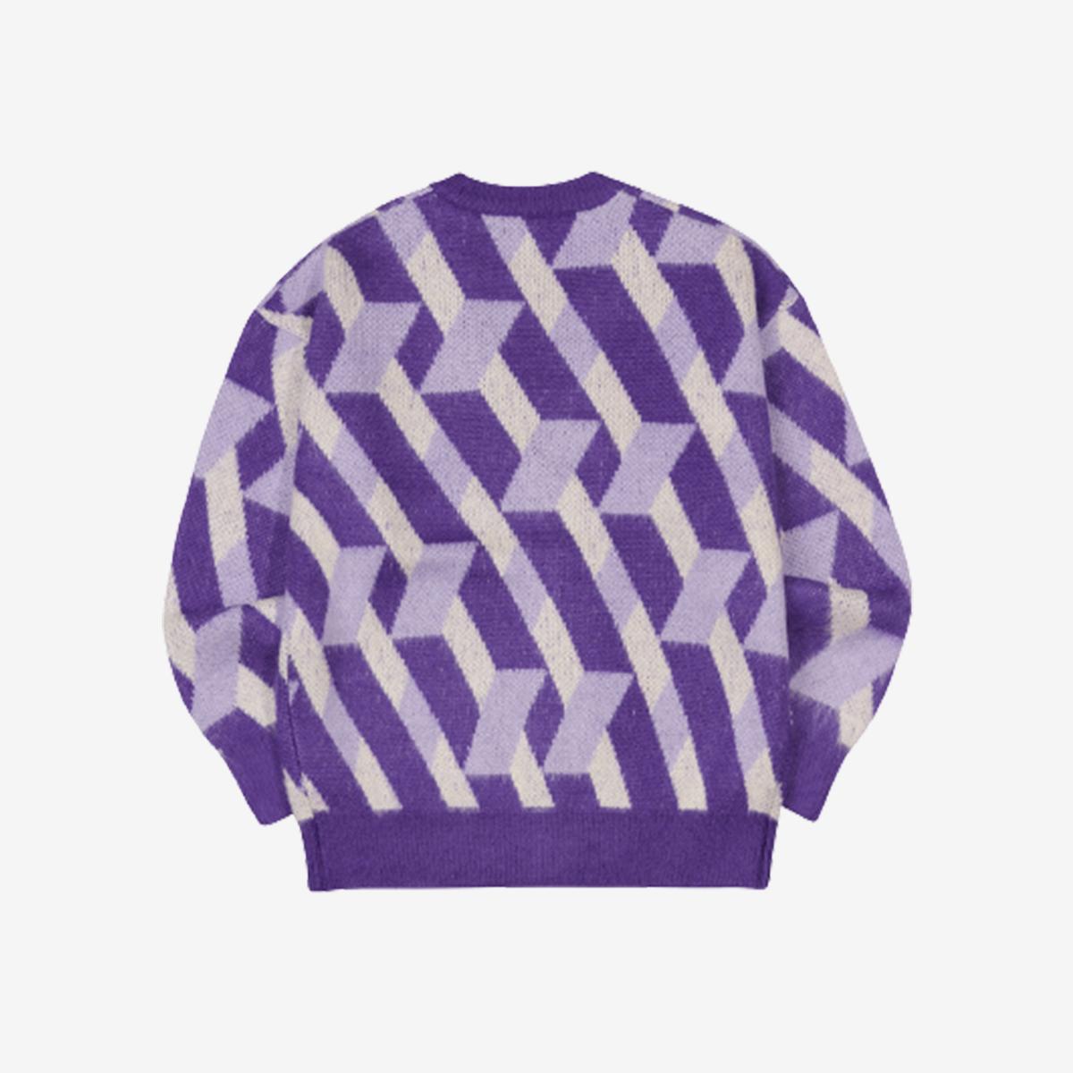 DNA針織毛外套（紫色）