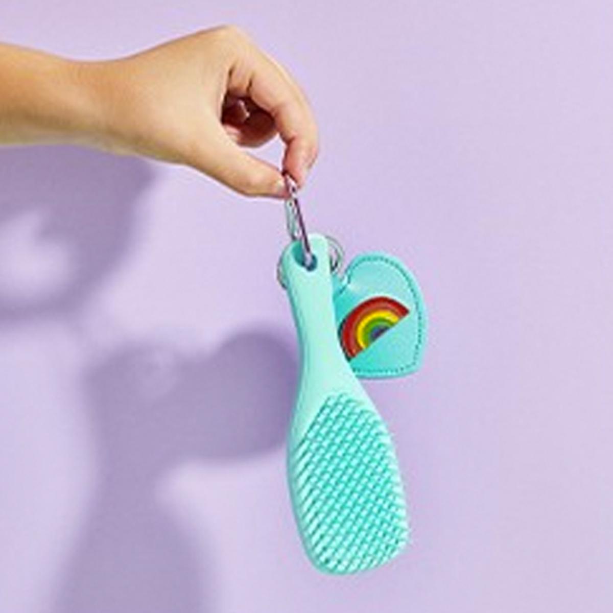 Tangle Teezer Wet Detangler Mini Brush Shower Cap Set (Mint)