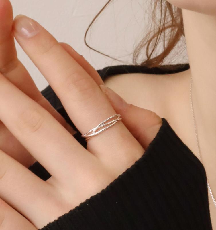 《BTSジン＆RM着用》 SLIM LAYERED RING