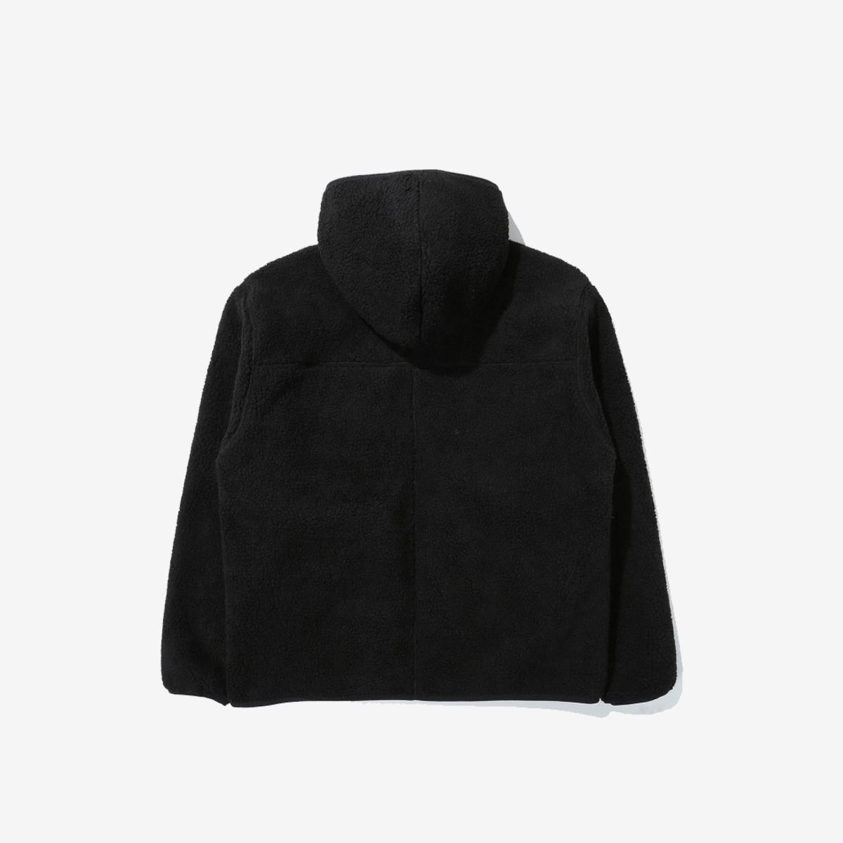 《BTS JIMIN同款》絨毛連帽夾克外套（黑色）