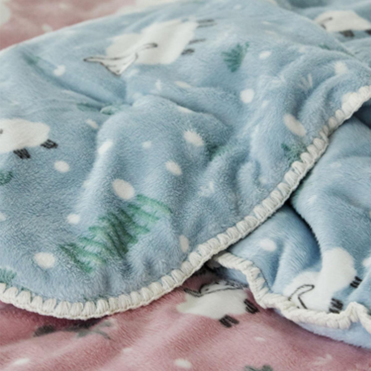 F.綿羊絨布寢具 - 冬被（藍色）