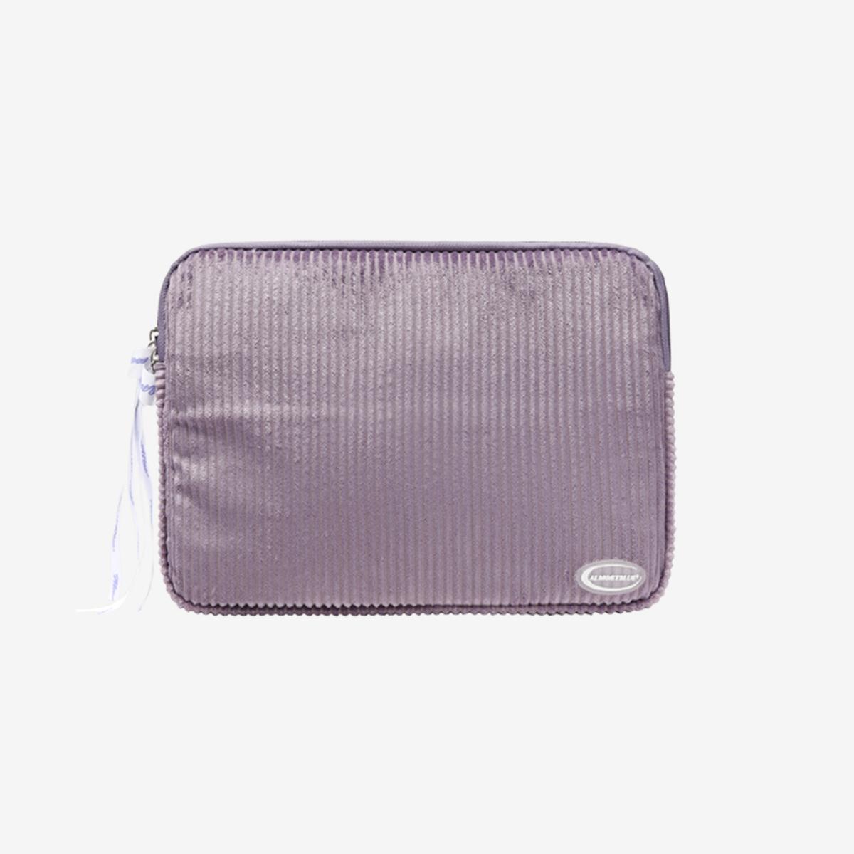 閃亮燈芯絨Ipad&筆電收納包（紫色）