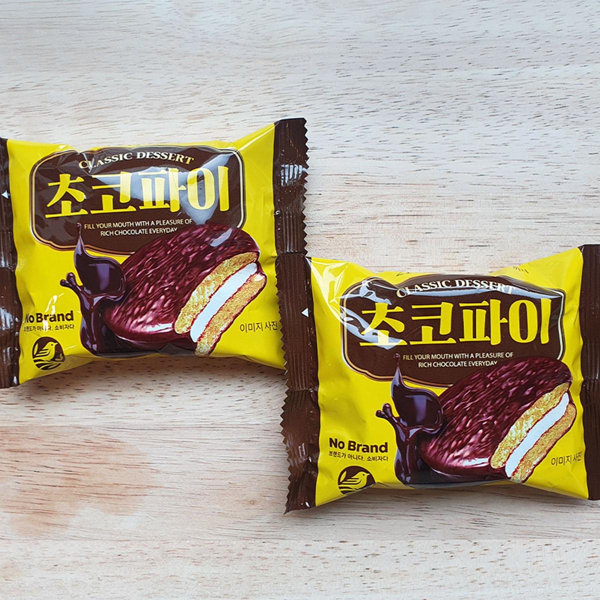 korean brand no brand choco pie in individual packaging 