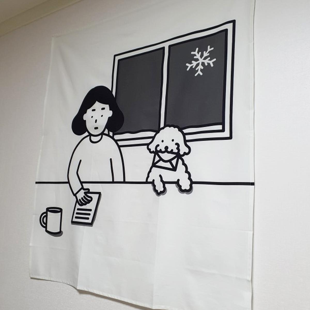 文青女孩造型掛布