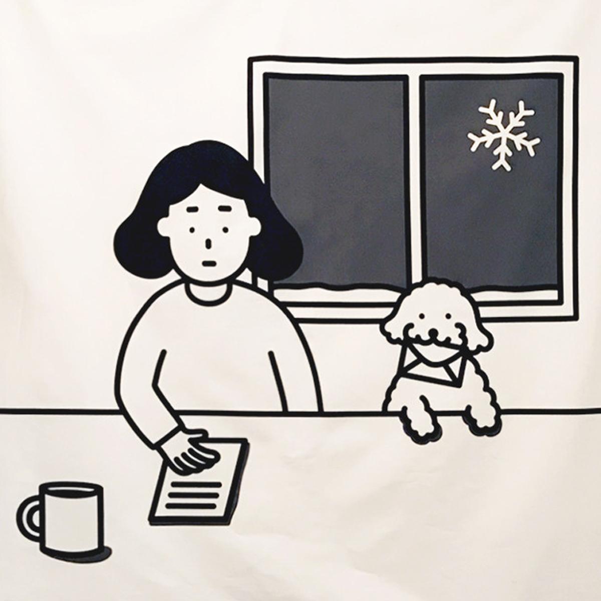 文青女孩造型掛布