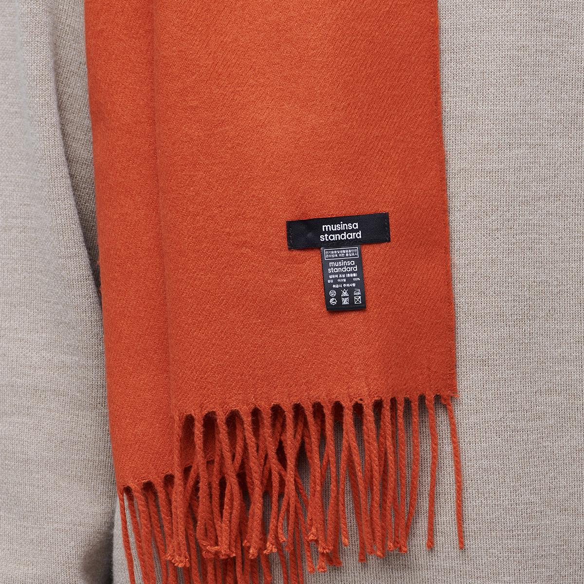 BIG SIZE 素色圍巾（粉橘色）