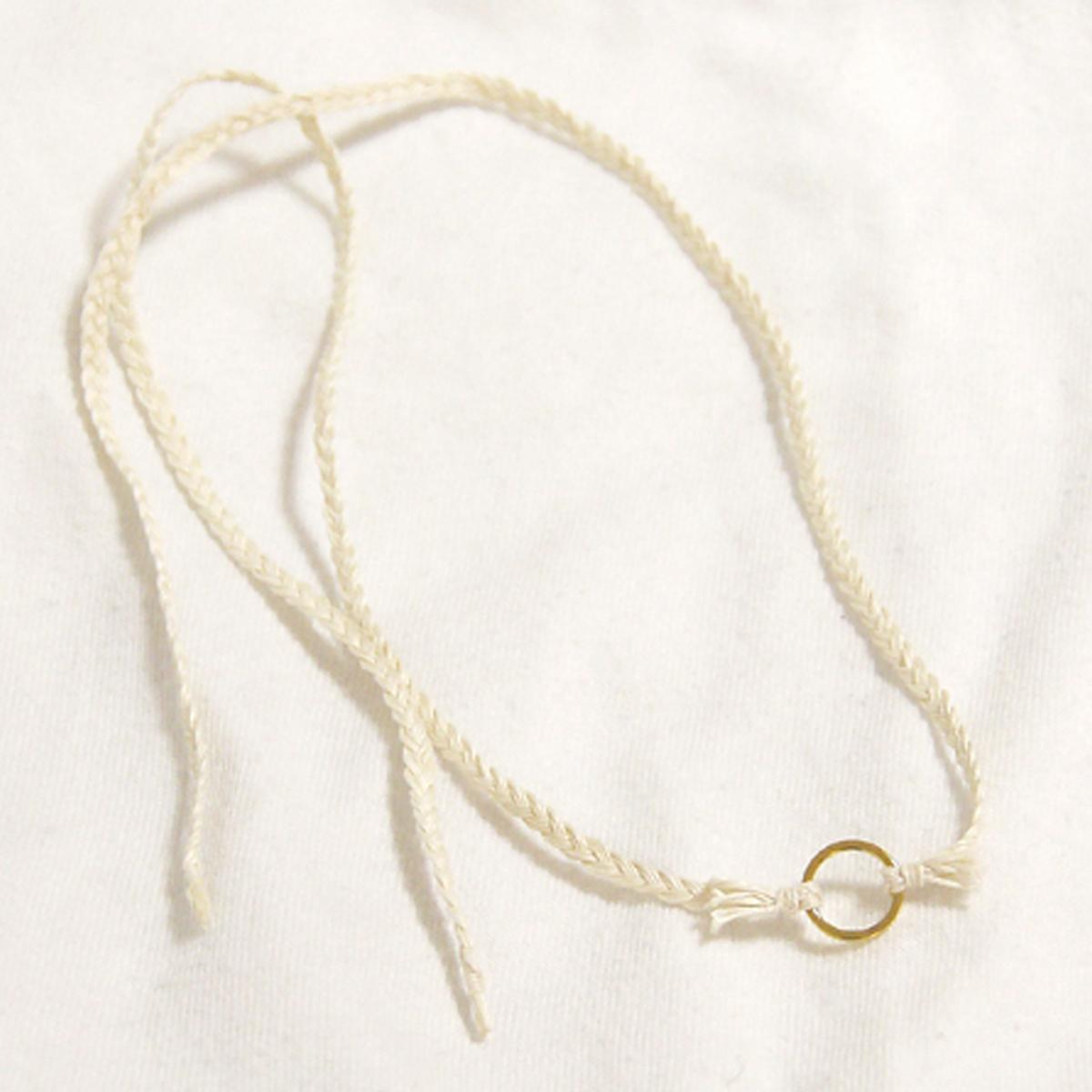 圓環造型棉質編織項鍊