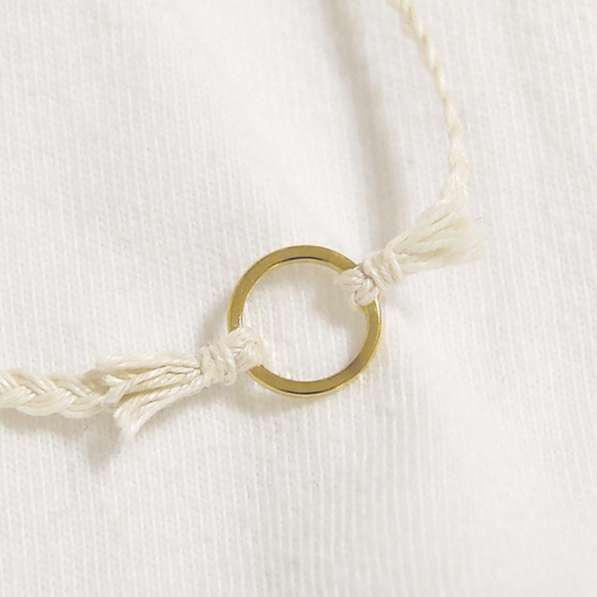圓環造型棉質編織項鍊