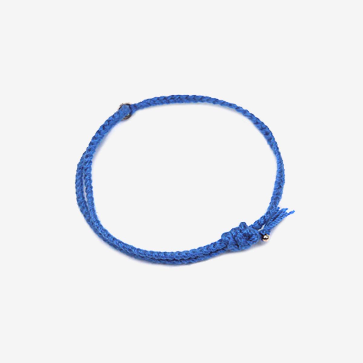 ⟪BTS V同款⟫編織手環（DIFFERENT）（藍色）