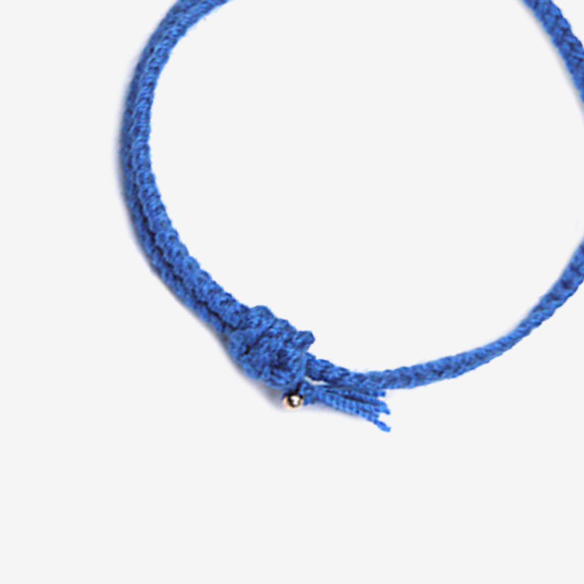 ⟪BTS V同款⟫編織手環（DIFFERENT）（藍色）