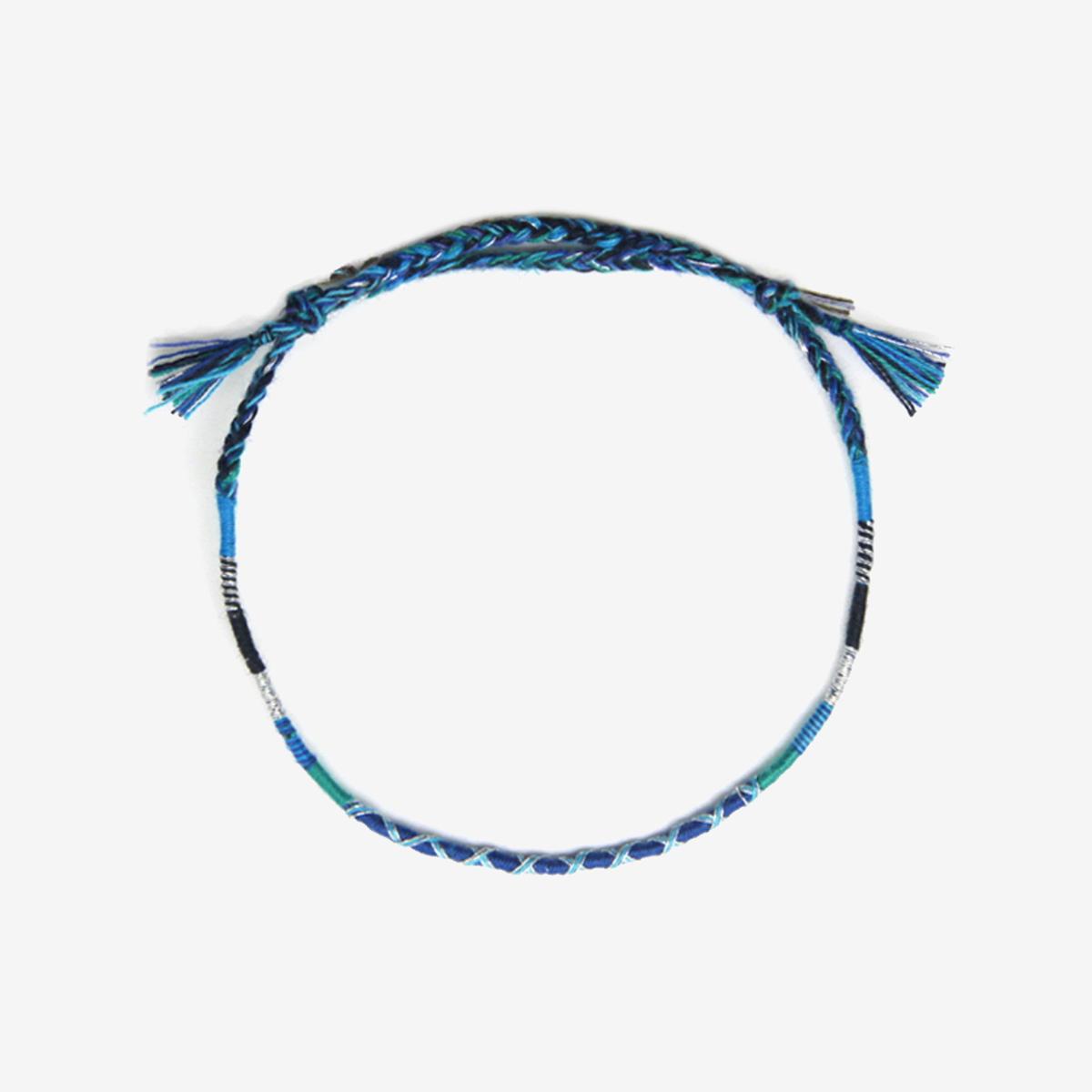 ⟪BTS V同款⟫New Dragon II 編織手環（藍色）