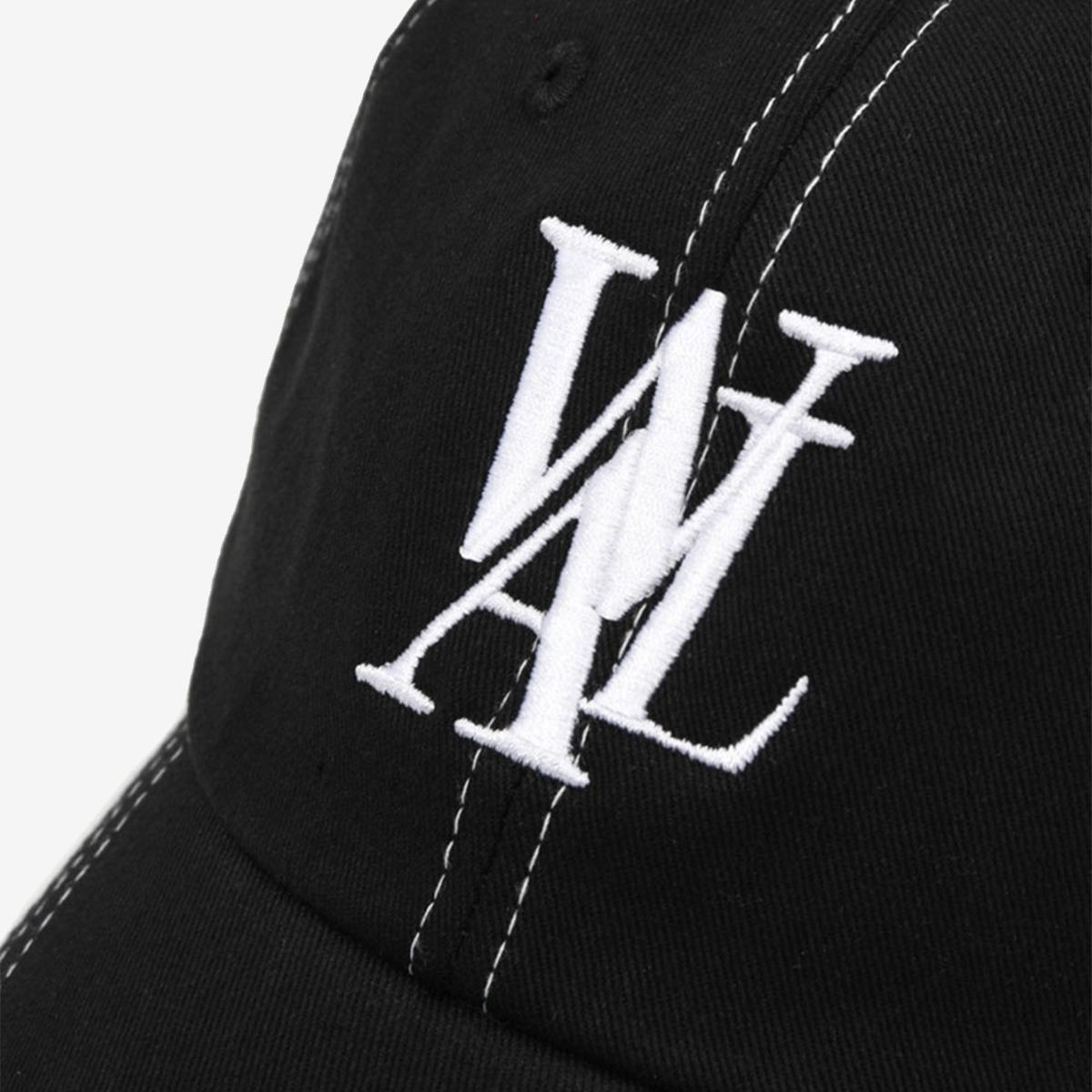 Signature Logo棒球帽（線條黑）