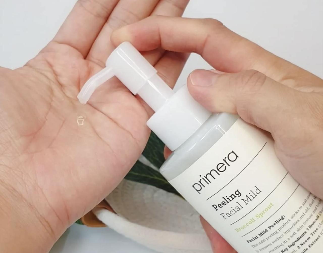korean brand primera mild facial peeling gel bottle with pump 