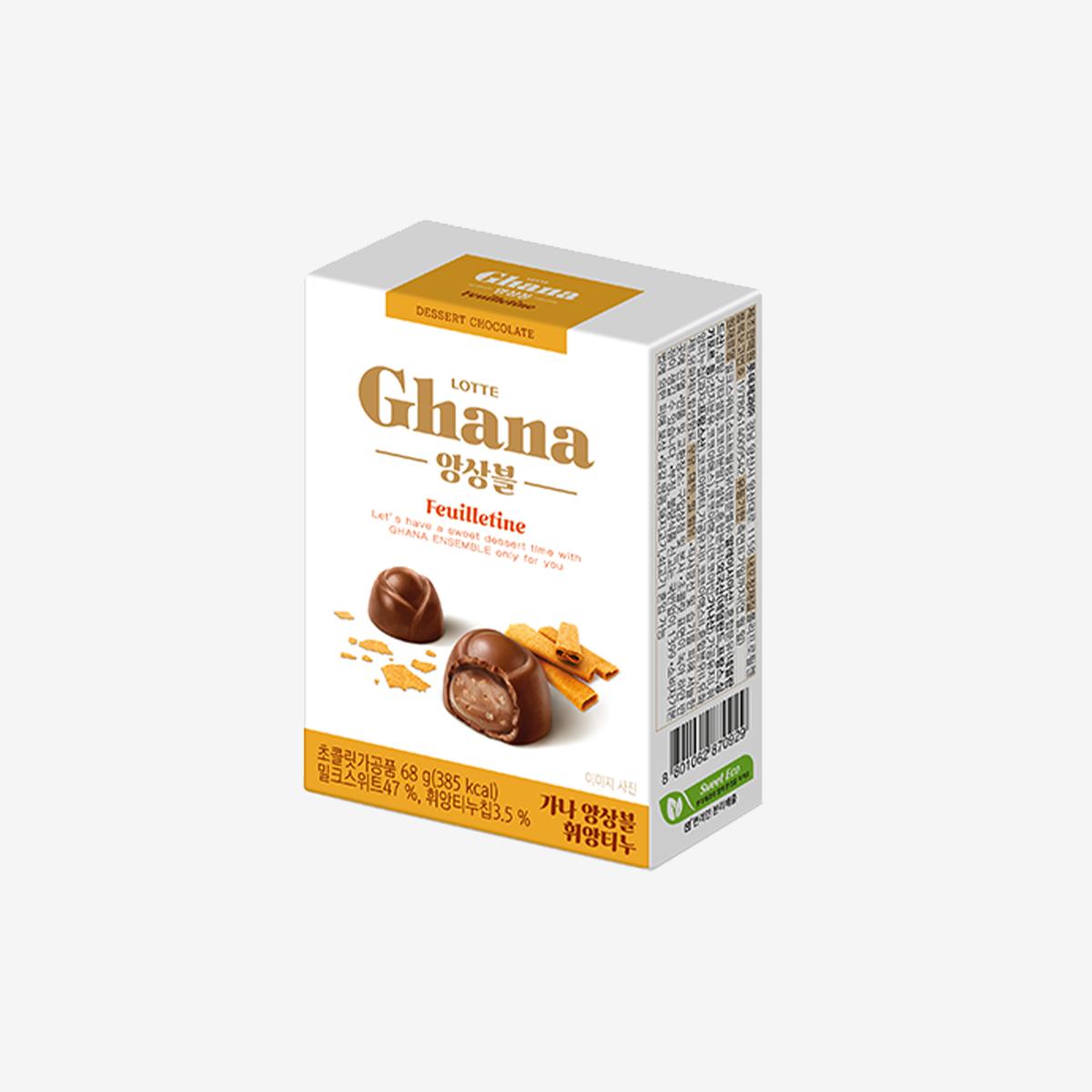 《全智賢代言》Ghana脆片餅乾夾心巧克力（68g）