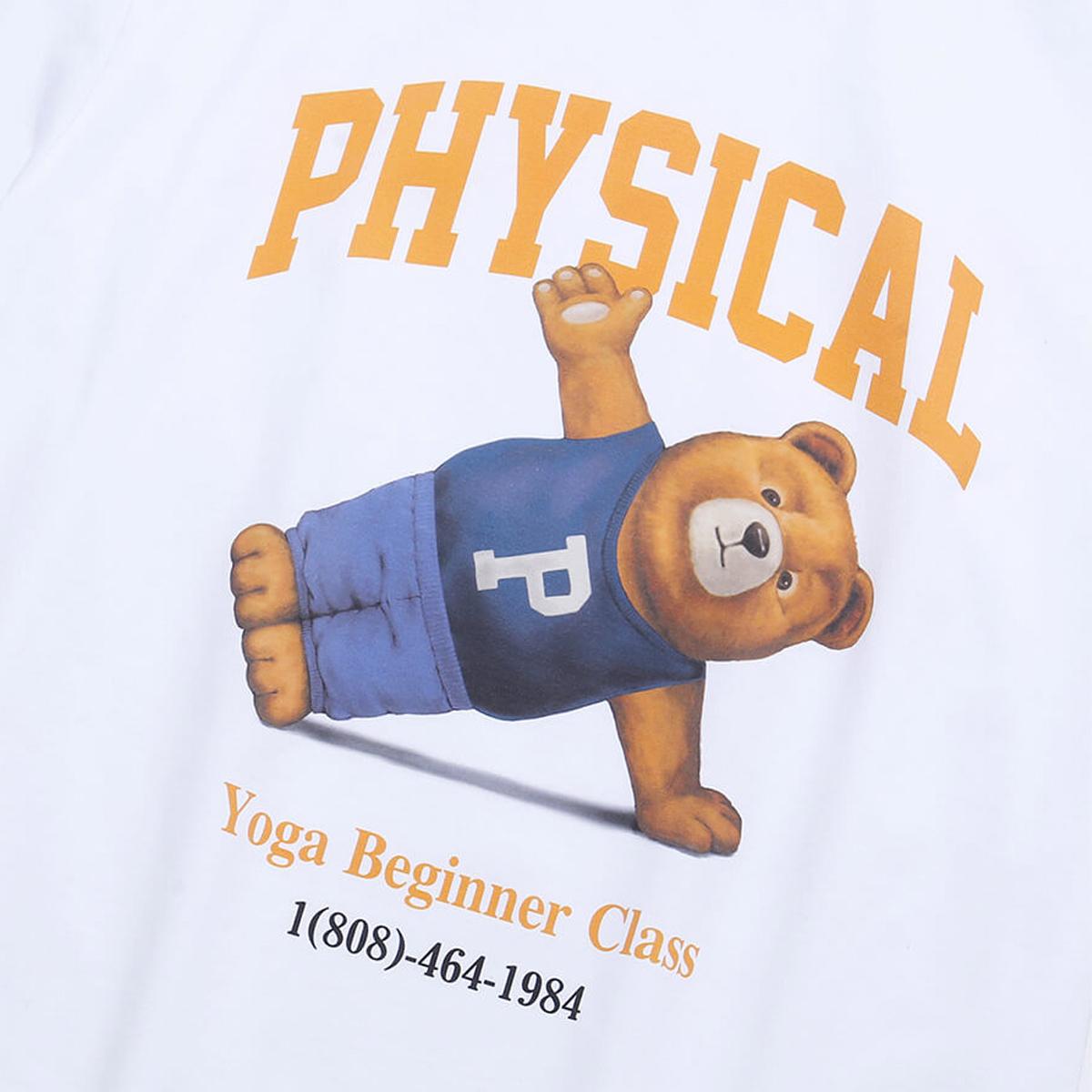 Yoga Beginner Class 瑜伽小熊短袖T恤（白色）