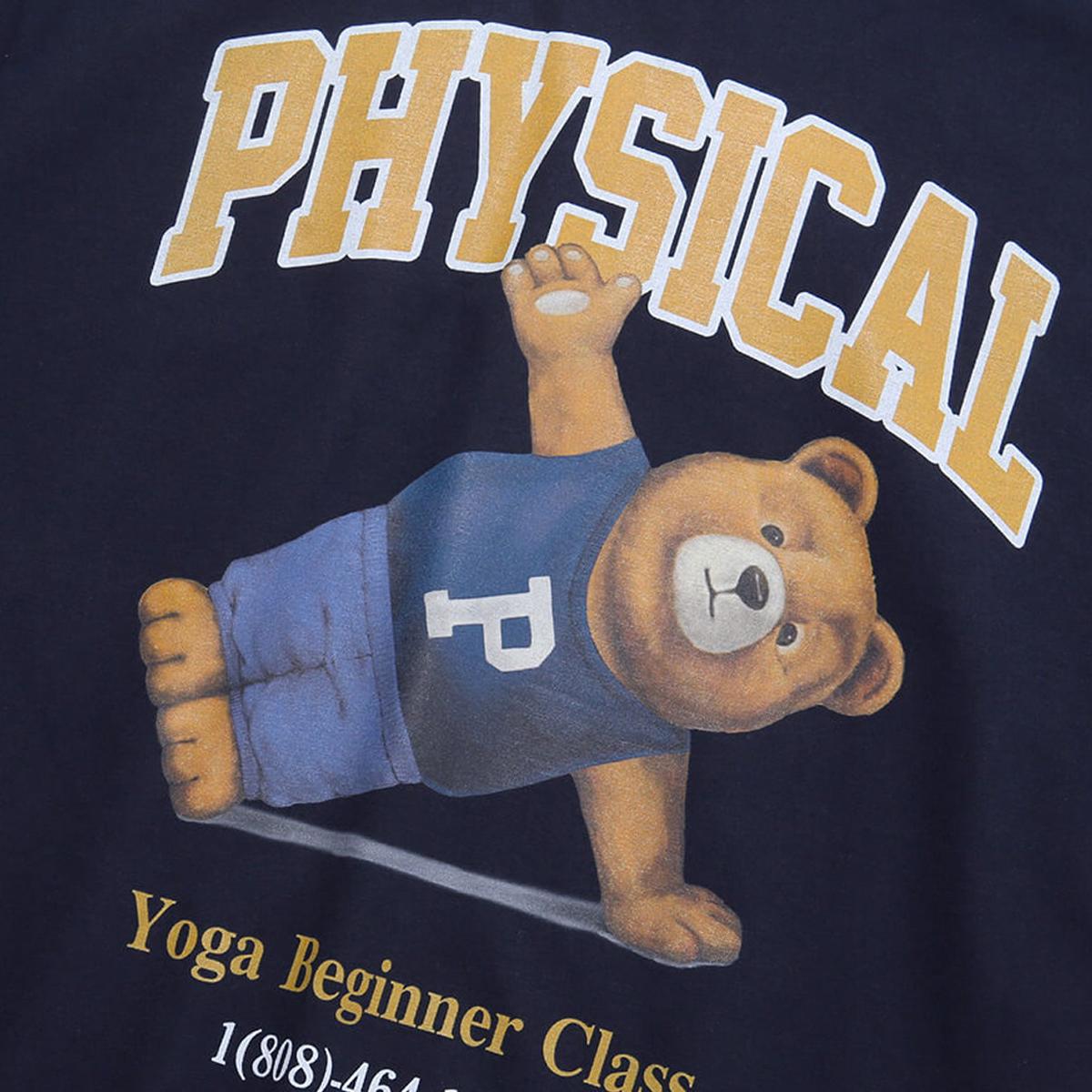 Yoga Beginner Class 瑜伽小熊短袖T恤（海軍藍）