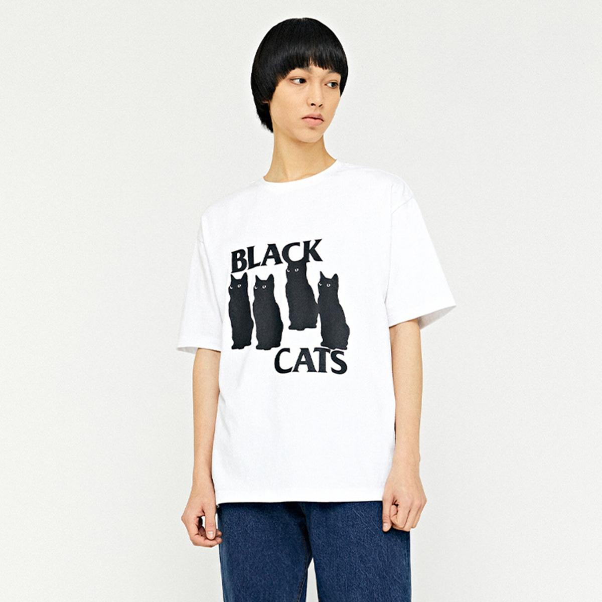 BLACK CAT短袖T恤（白色）