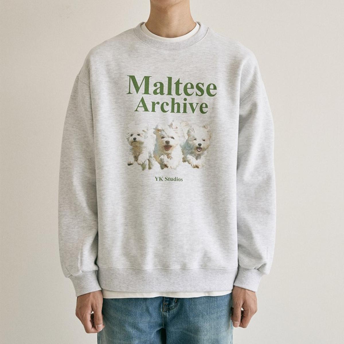 Maltese Archive Sweatshirts (Melange White)