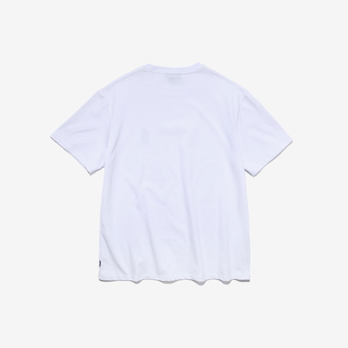 弧形小LOGO短袖T恤兩件組（白色/海軍藍）
