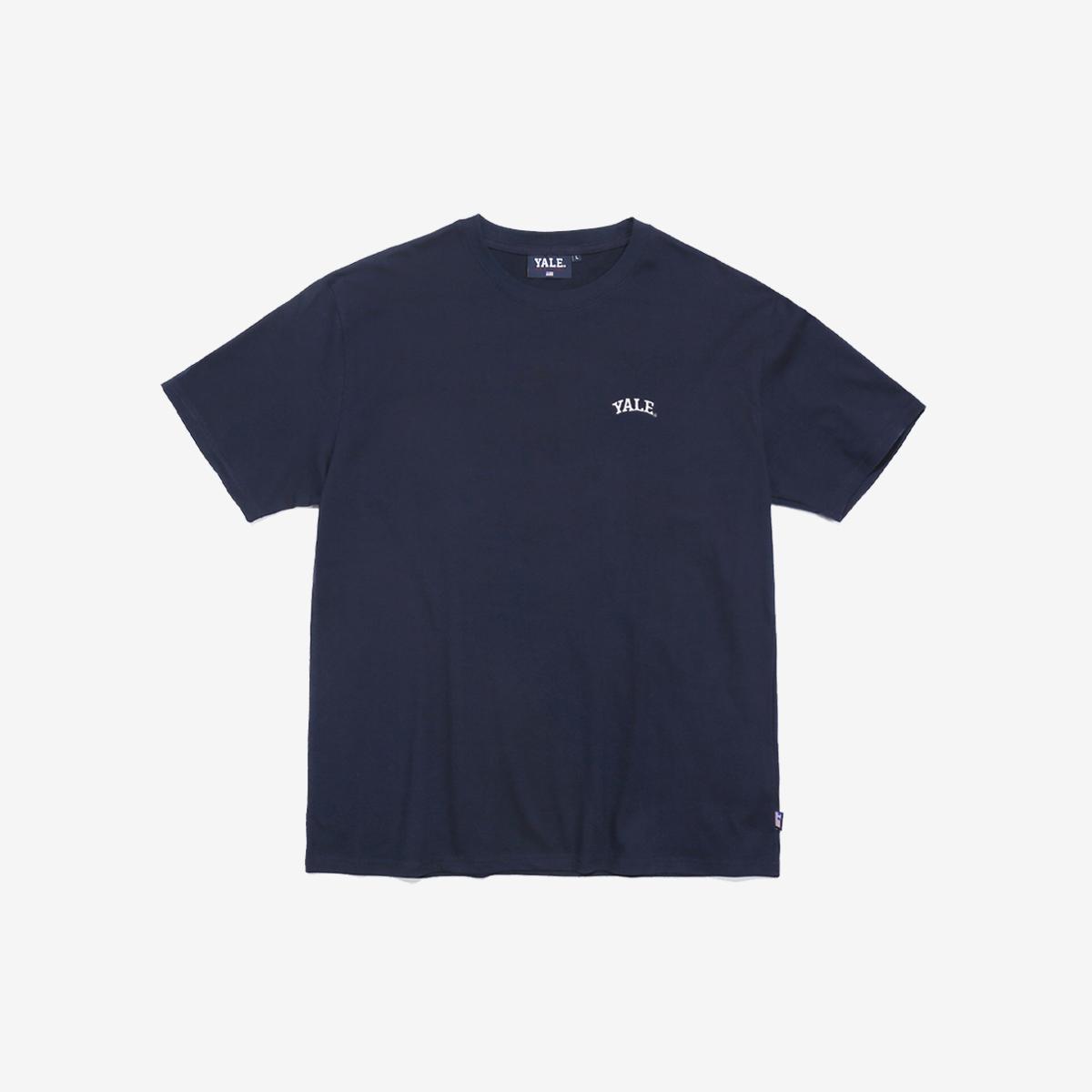 弧形小LOGO短袖T恤兩件組（白色/海軍藍）
