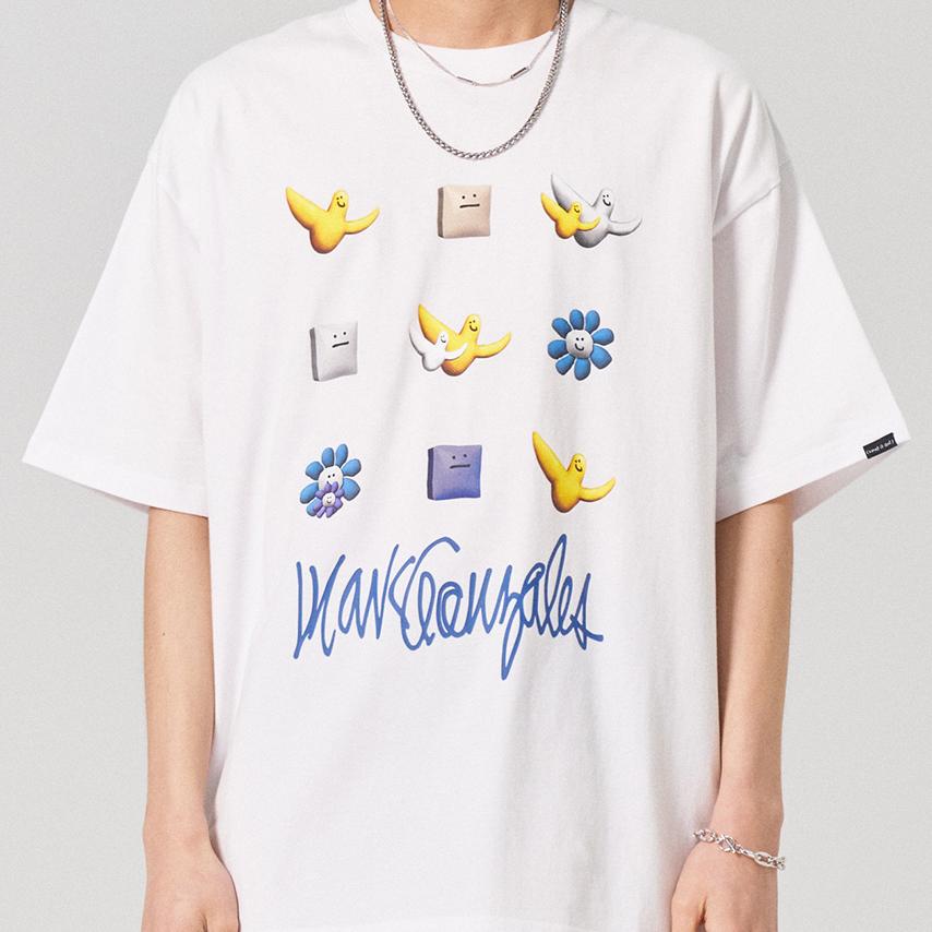 3D Multi Logo短袖T-shirt