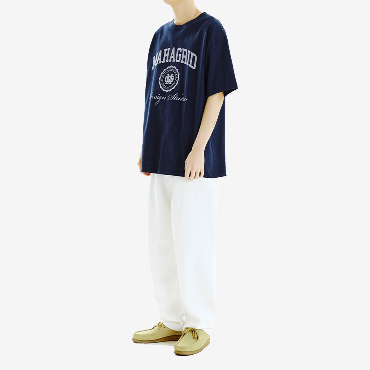《Stray Kids同款》AUTHENTIC LOGO短袖T恤（海軍藍）