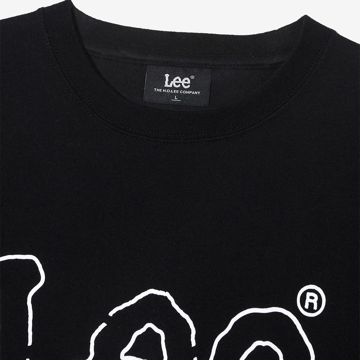 鏤空LOGO短袖T恤（黑色）