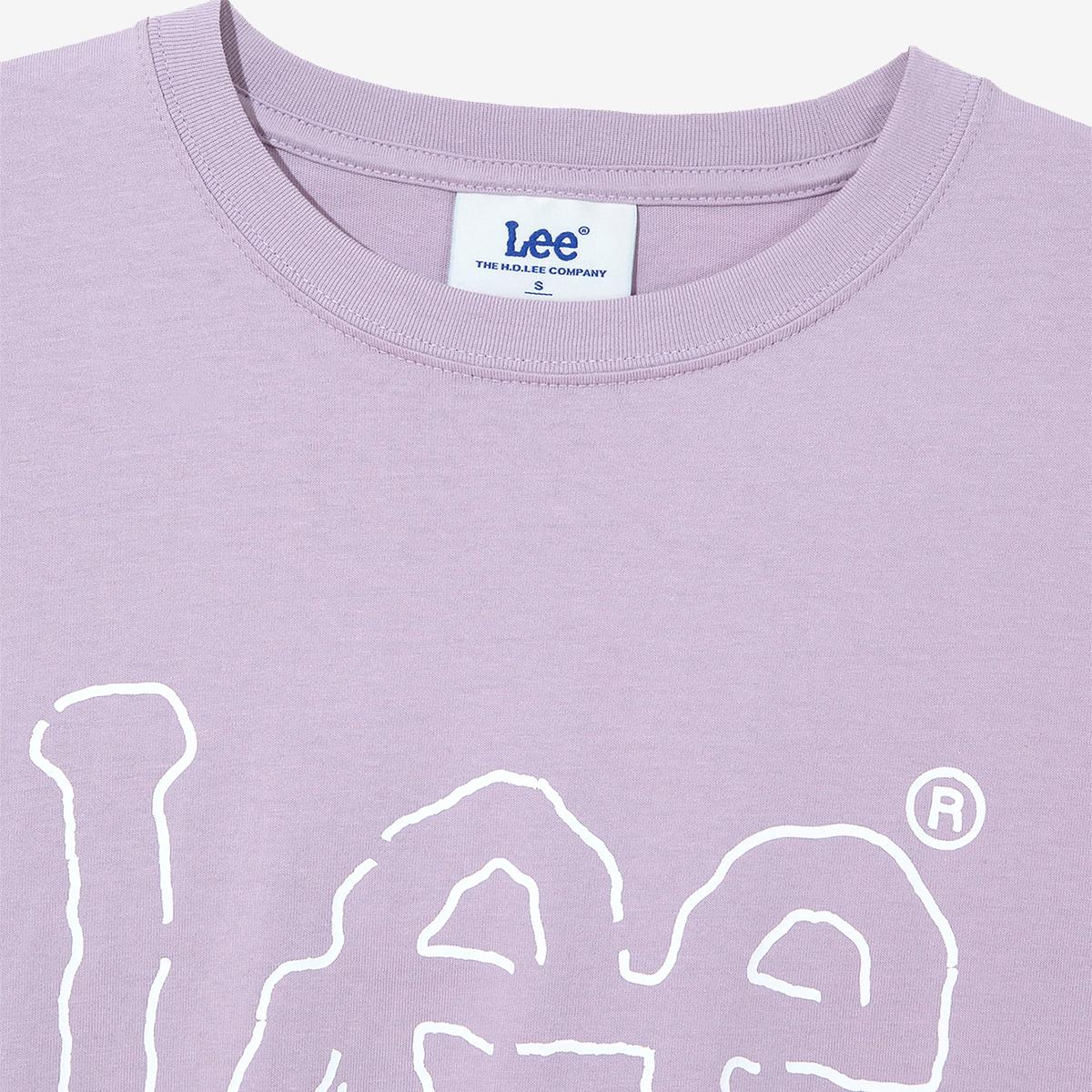鏤空LOGO短袖T恤（薰衣草紫）