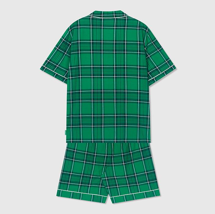 《哈利波特聯名款》霍格華茲宿舍短袖睡衣套裝（綠色）