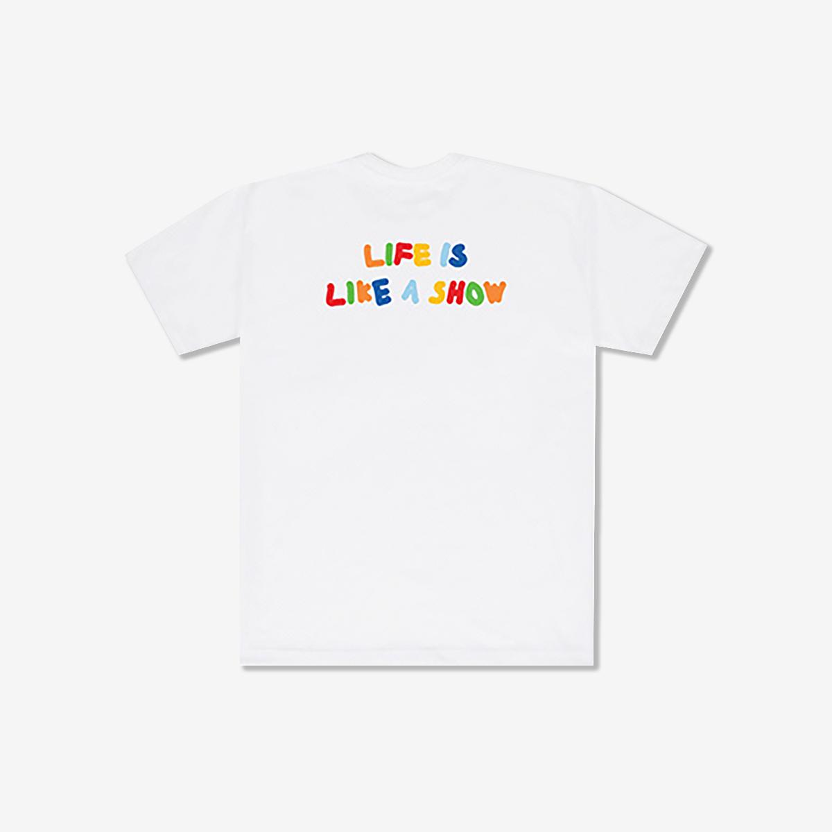 LIFEロゴ ビッグプリンティングTシャツ（ホワイト）