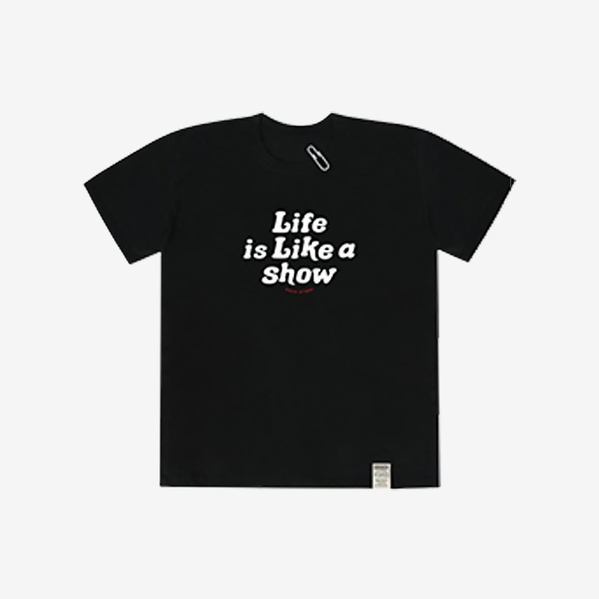 BIG ロゴ LIFE スマイル Tシャツ（ブラック）