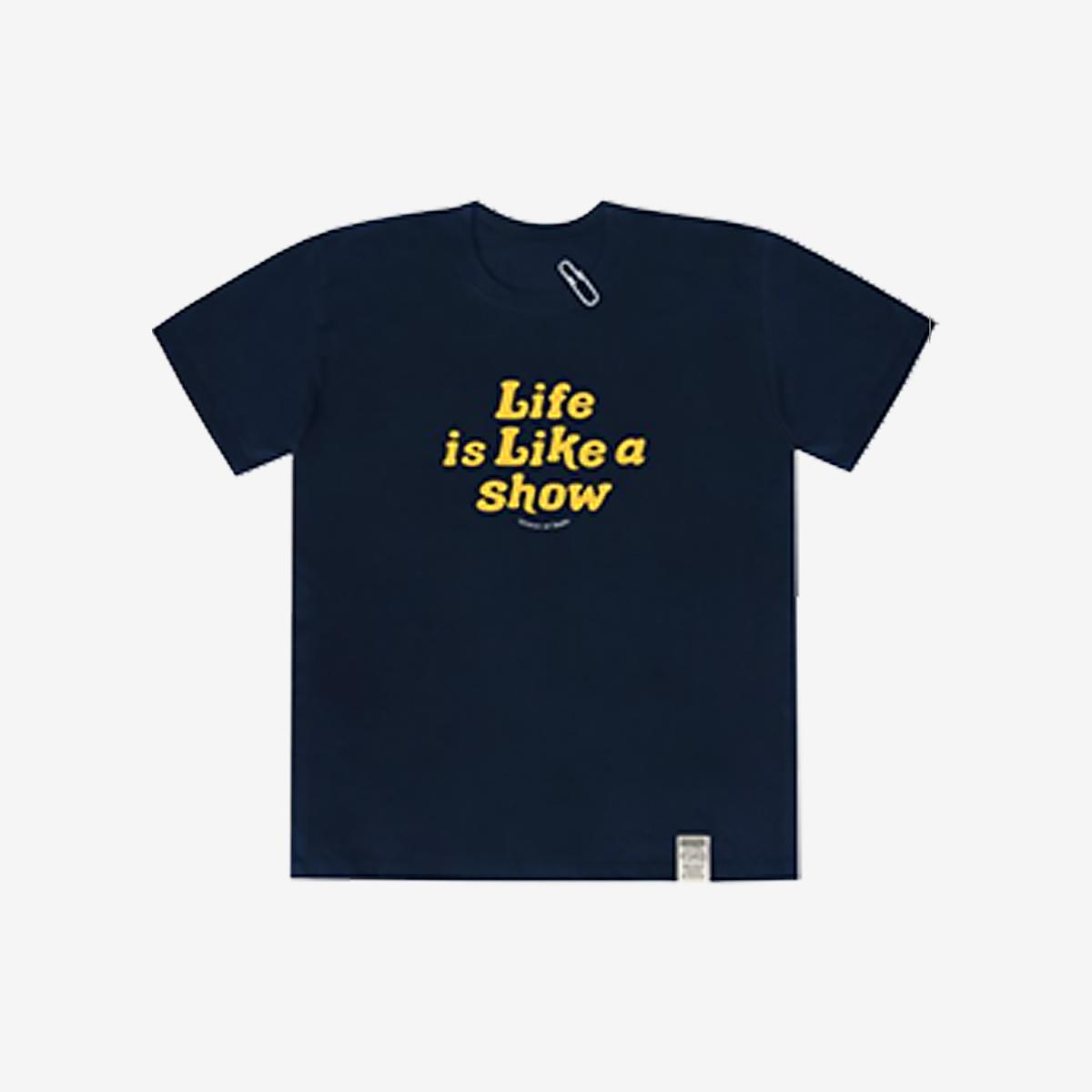 BIG ロゴ LIFE スマイル Tシャツ（ネイビー）
