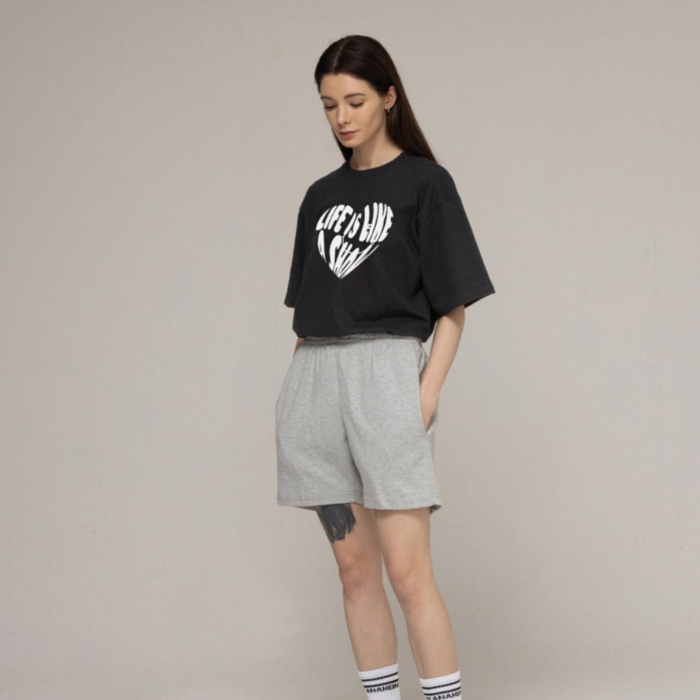 BIG ロゴ LIFE ハート Tシャツ（ブルーシャドウ）