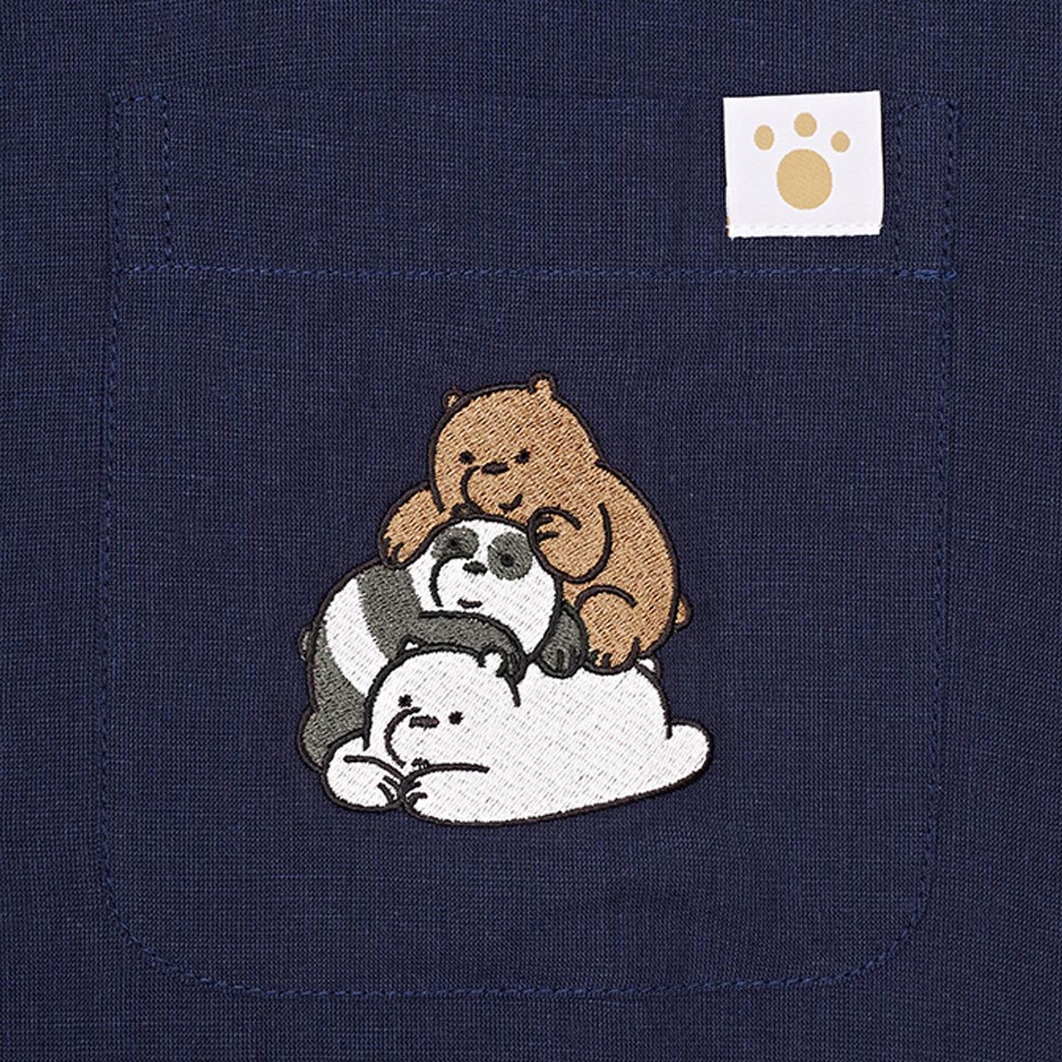 We Bare Bears Panda Bear Pajamas (Navy Blue)