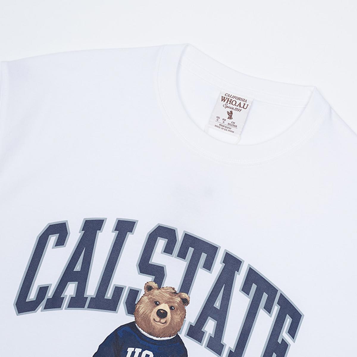 印刷小熊短袖T恤（象牙白）