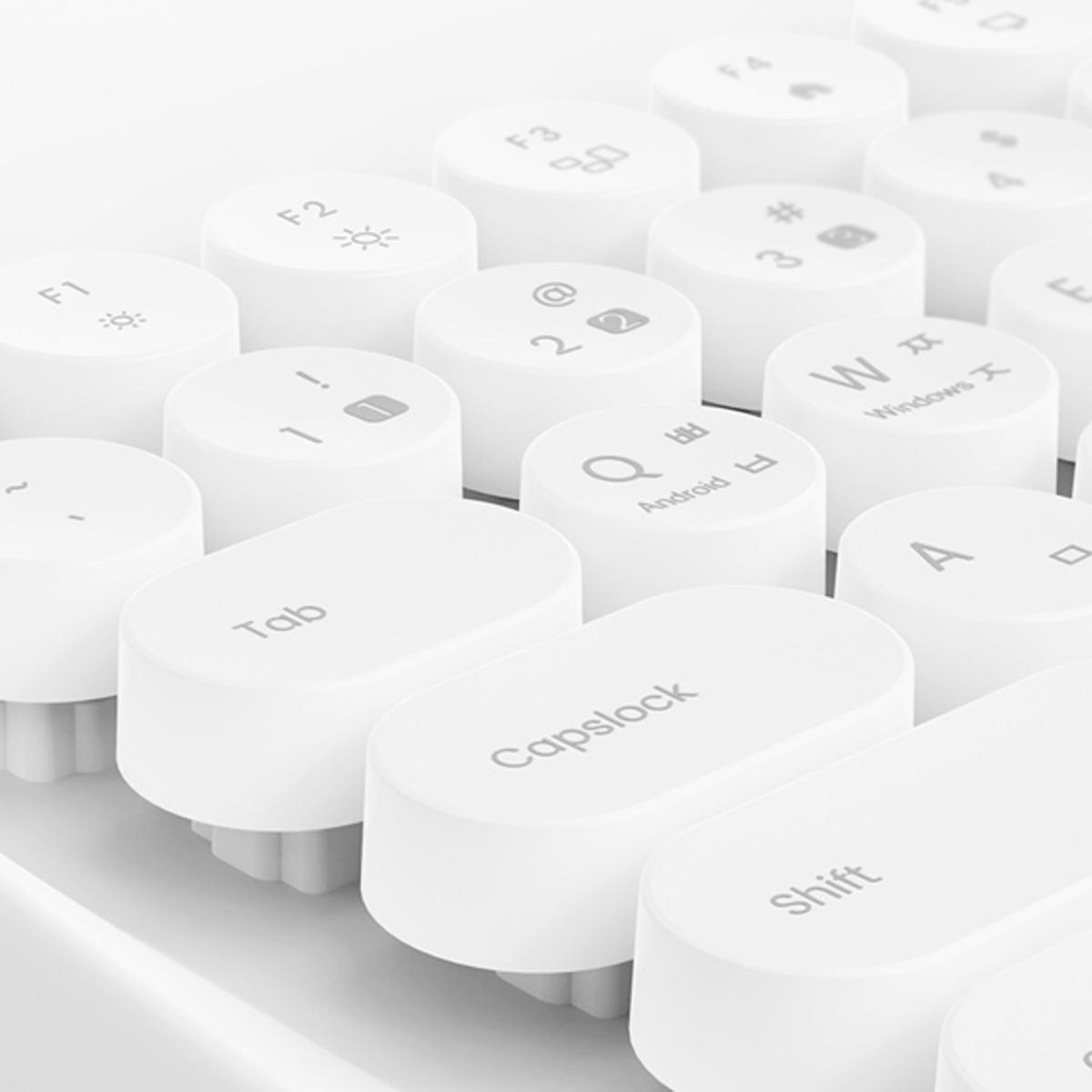 Retro Mini Bluetooth Multi-Pairing Wireless Keyboard (Mint)