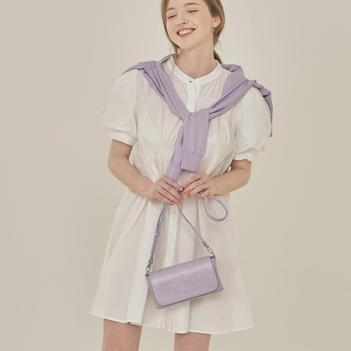 Oval Mini Shoulder/Crossbody Bag (Lilac)