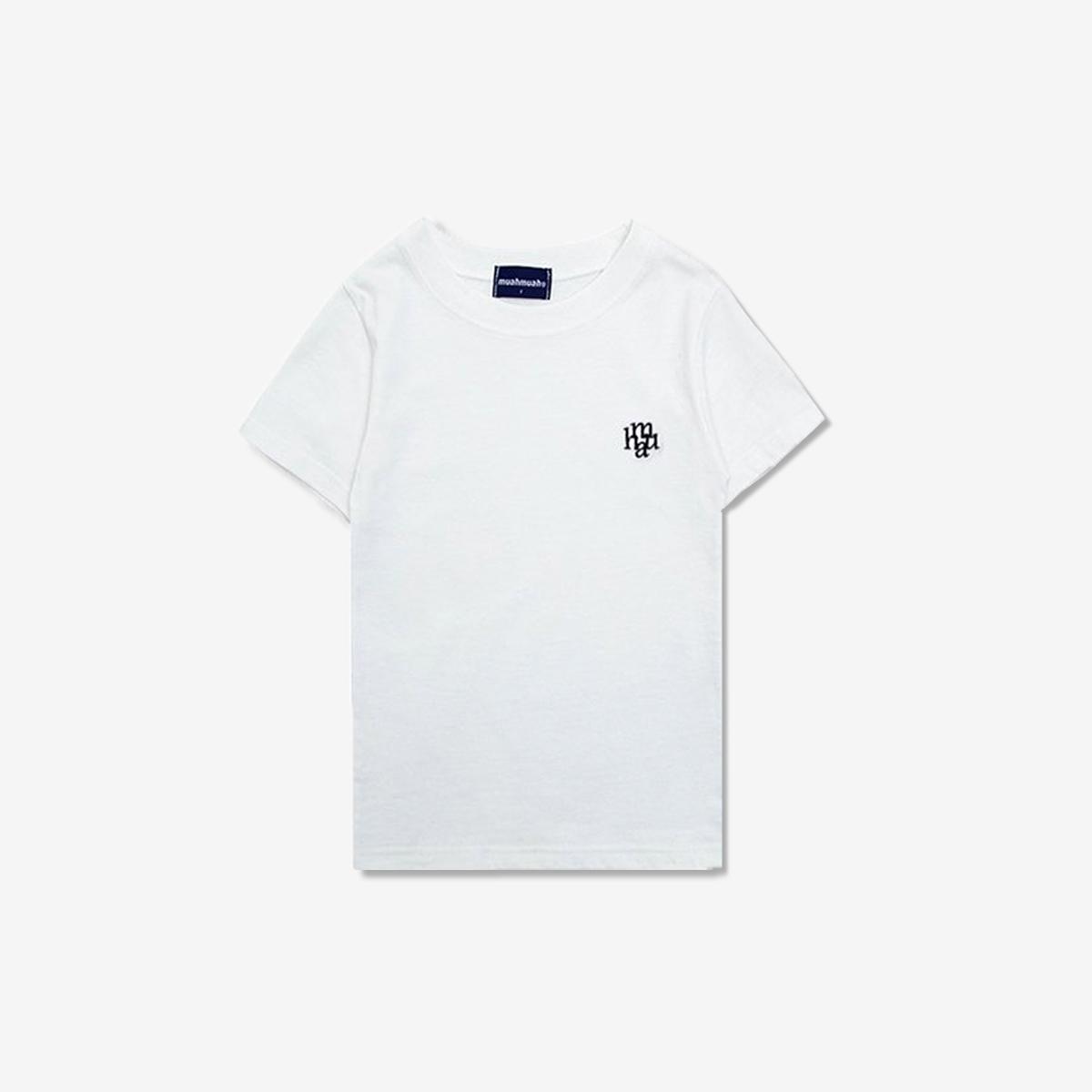 基本刺繡LOGO短袖T恤（白色）
