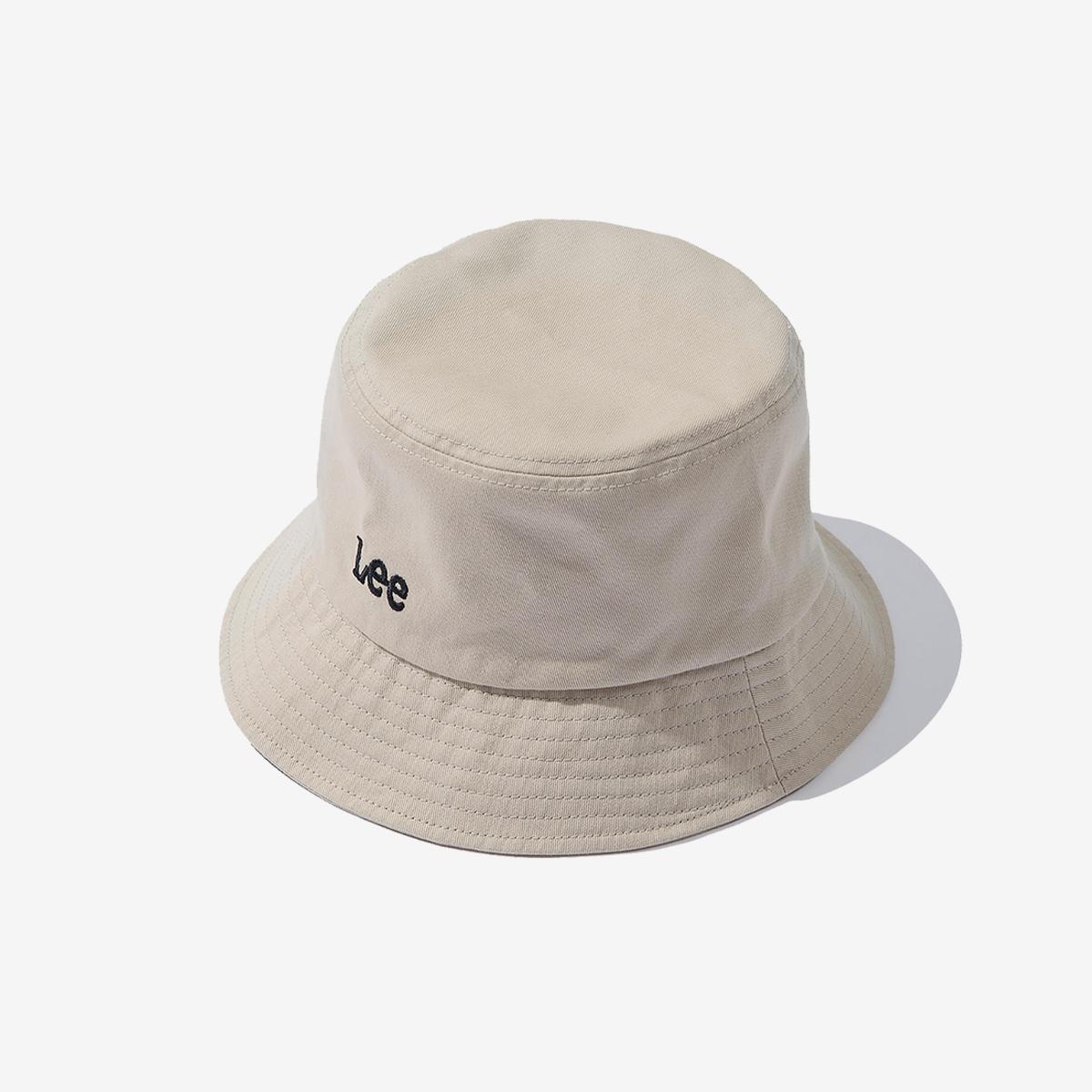 刺繡LOGO漁夫帽（米色）