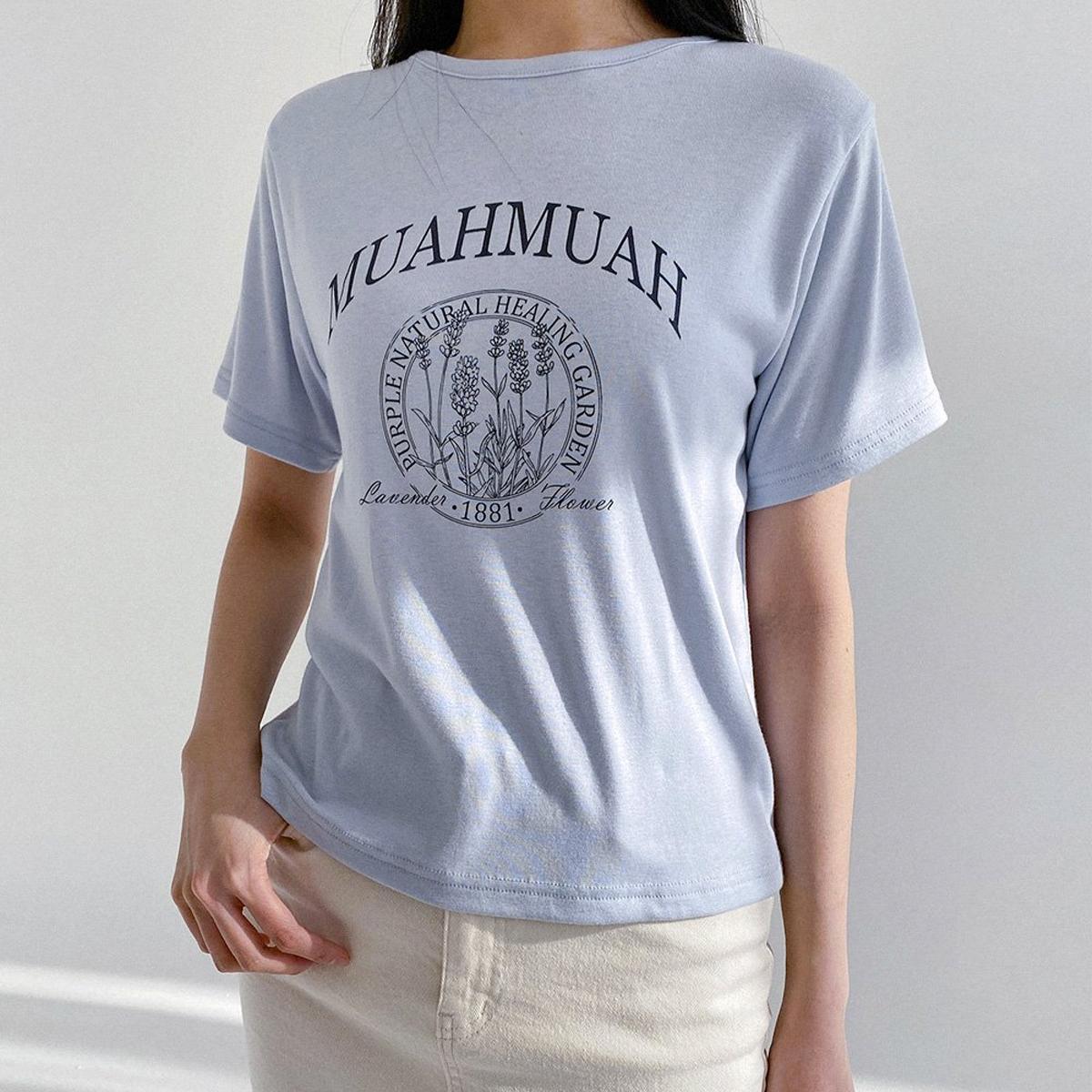 Muah Signature短袖T恤（天空藍）