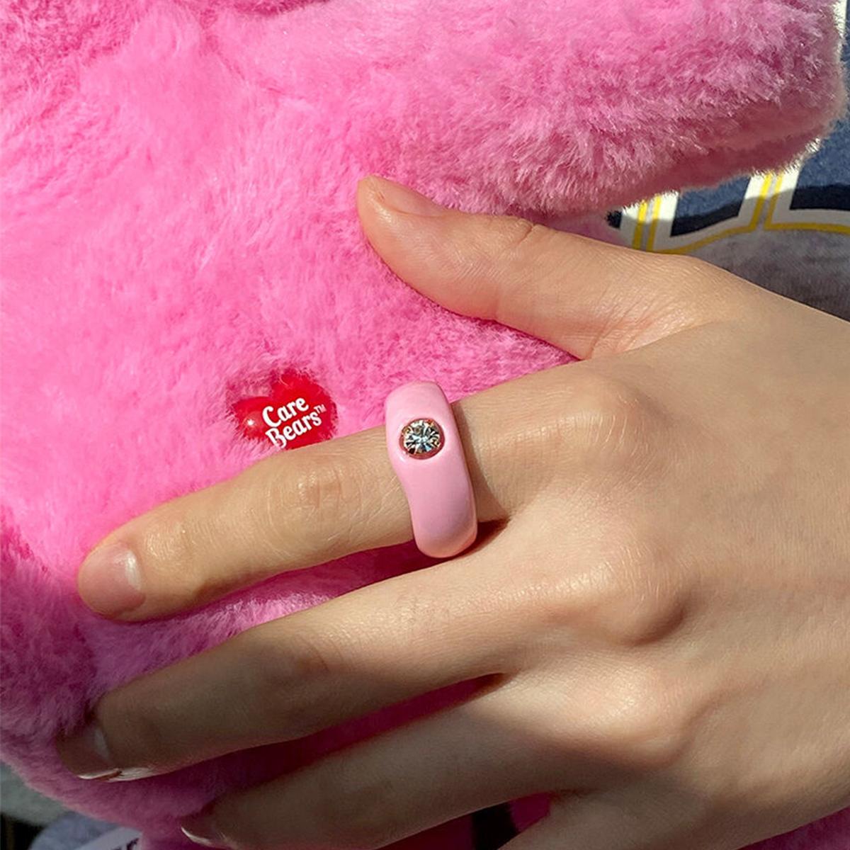 《 BTS RM着用 》 ガラスの指輪（ピンク）